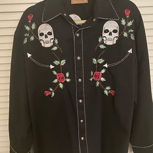 Sculls western skull shirt